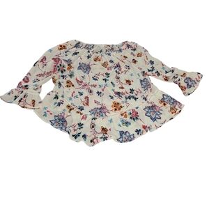 NY Collection Floral Print Blouse Size Medium